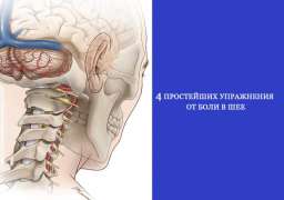 4 простых упражнения от боли в шее