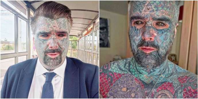 Самый татуированный британец жалуется на «дискриминацию» на работе