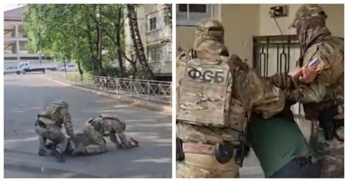 ФСБ показало видео с задержанием преступника, готовившего теракт в Ставропольском крае